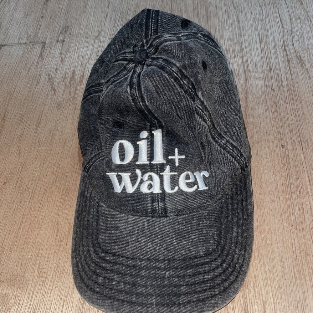 OTTO CAP Oil + Water Strap Back 6 Panels Baseball Cap Hat Grey Heather Denim